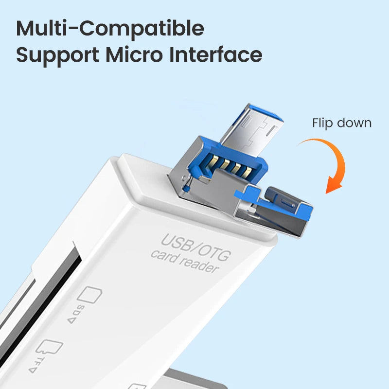 6 in1 Card Reader C OTG Micro SD Readerhigh Speed Flash Drive Smart