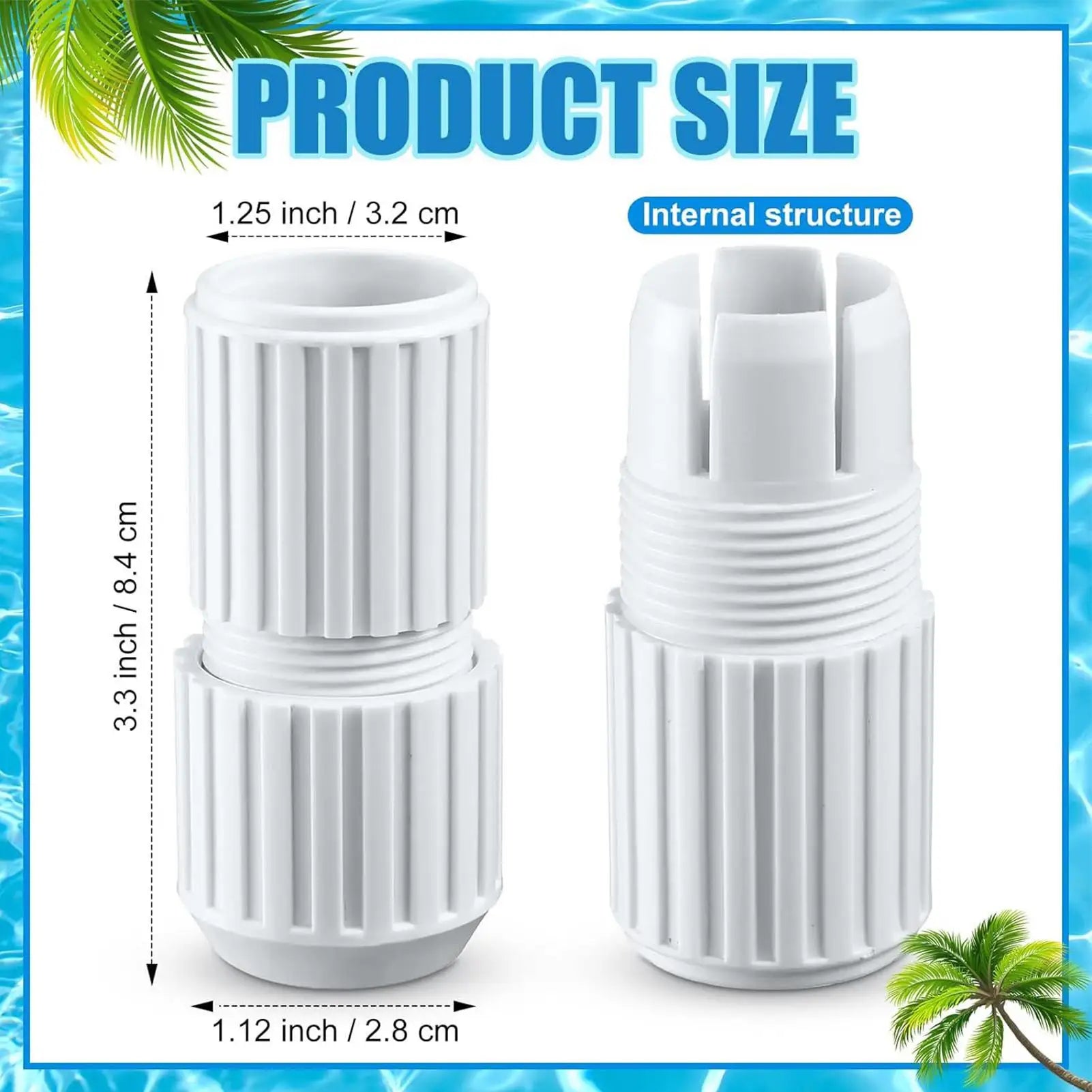 White Cam Connecting Rod Joint Pool Accessories Telescopic Connectors