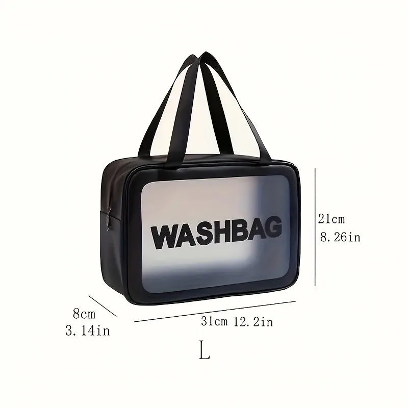 Toiletry Bag Transparent Window Spacious Easy-clean Travel Gym Daily