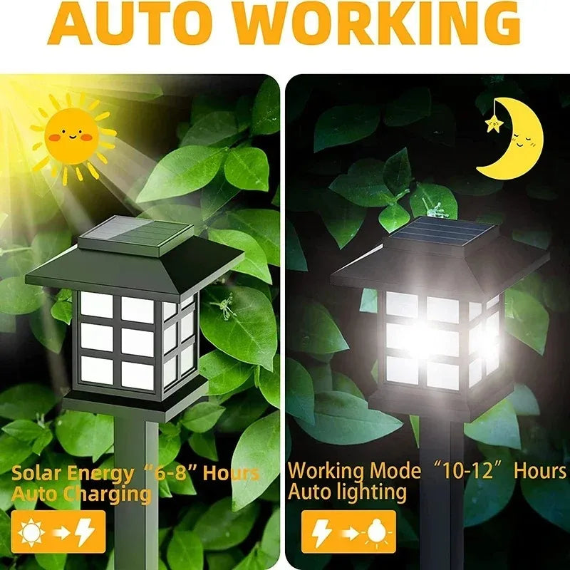 Solar Garden Pathway Lights 1 2 4 Outdoor Waterproof Walkway Decor Zpaxo