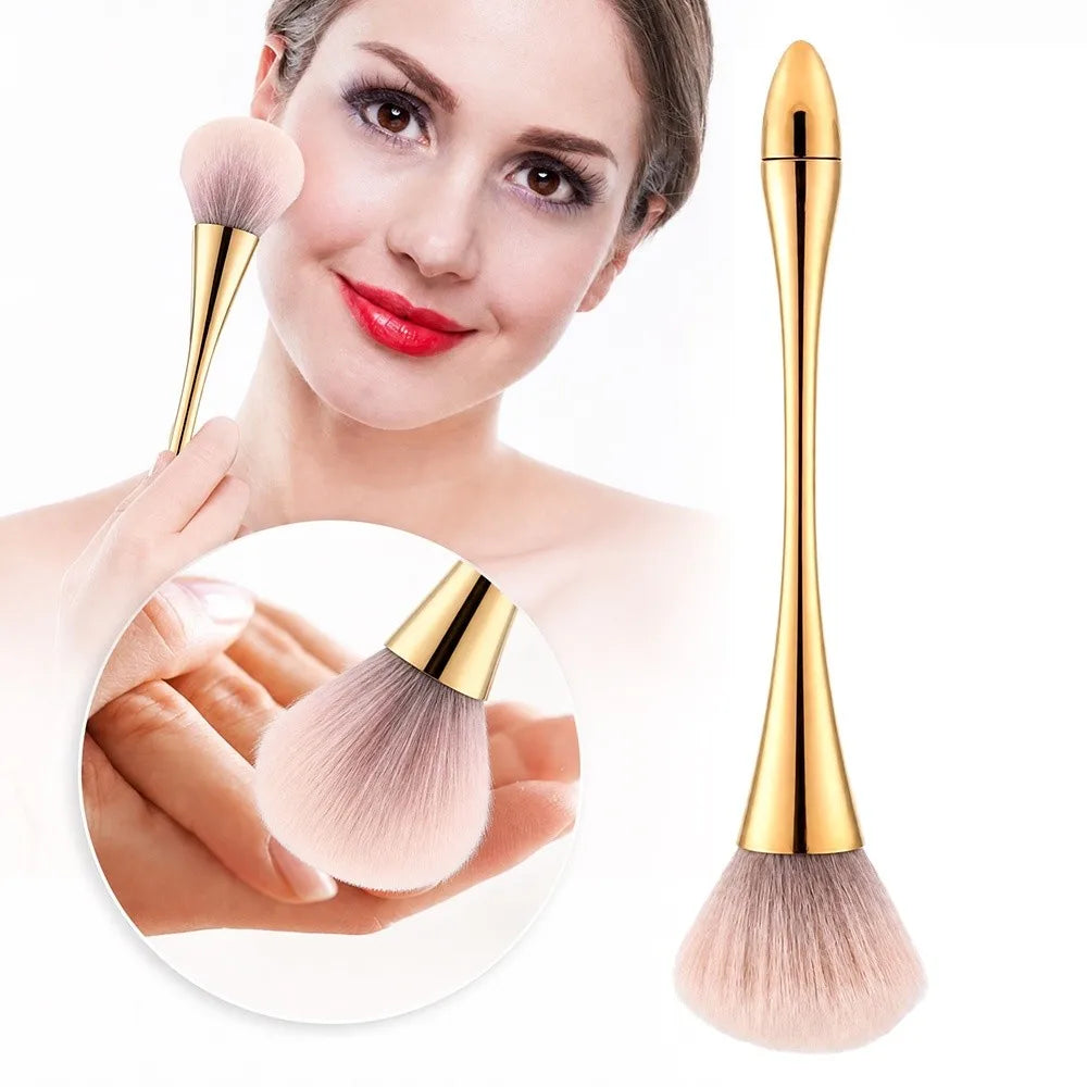 Cleaning Brush Large Nail Dust Soft Fluffy Gold Manicure Remover Zpaxo