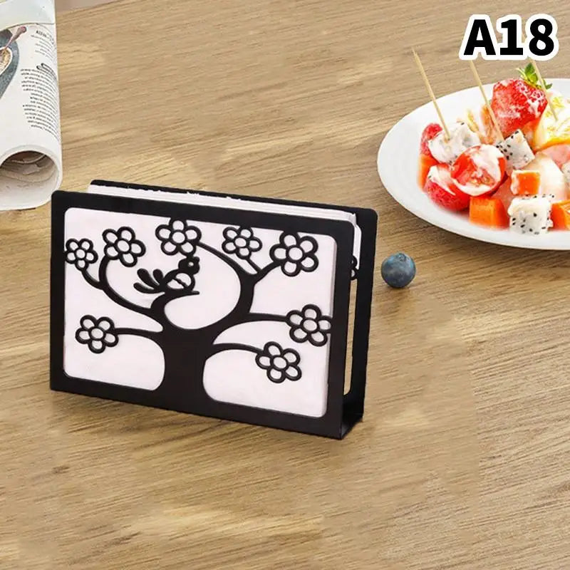 CM1Pc Elegant Iron Art Tissue Box Homestay Napkin Holder Kitchen Zpaxo A18