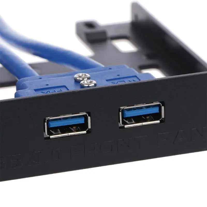 652F 20 Pin 3.5" Floppy Bay Front Panel 2 Ports USB Expansion Adapter Connector Zpaxo