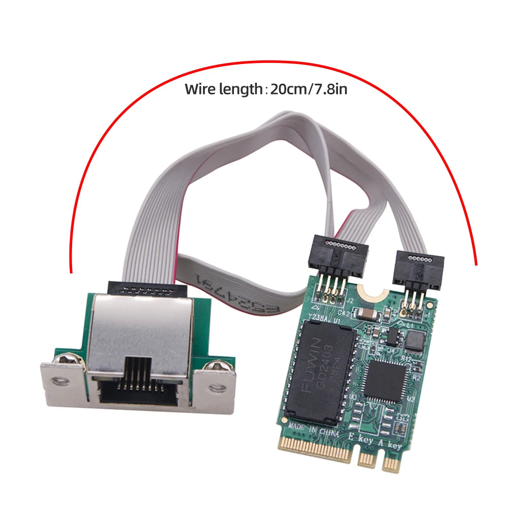 M 2 Gigabit Network Adapter 1000 100Mbps M2 RJ45 PCIE Bus Card