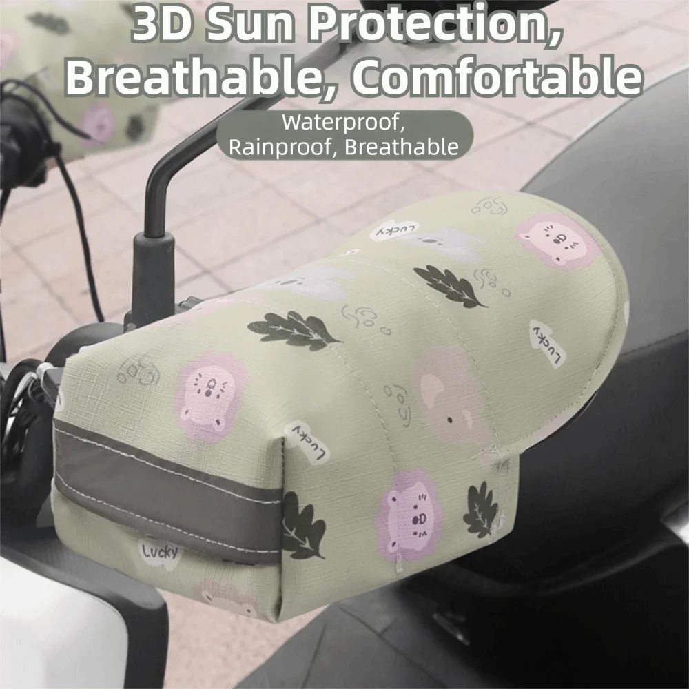 Breathable Motorcycle Handlebar Gloves Waterproof Sun Protection Electric Vehicle Grip Muffs Windproof UV Protection Zpaxo