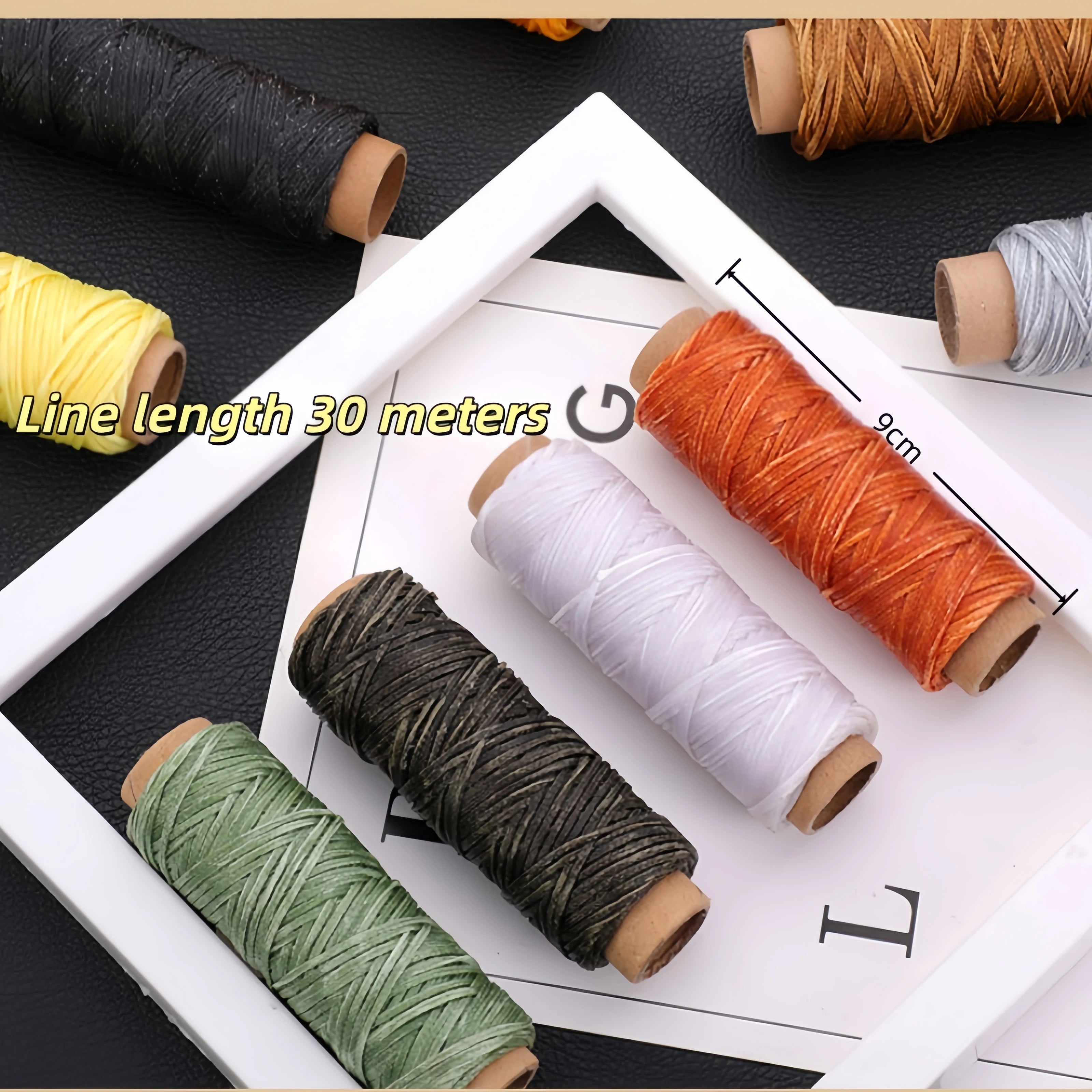 DIY leather sewing set, leather craft tool combination, sewing needle set, leather grooving device, wax thread Zpaxo
