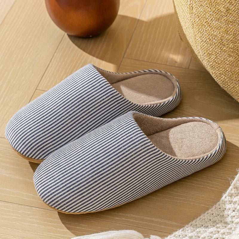 Minimalist Solid Women's Slippers Home Lightweight Soft Sole Indoor Zpaxo Navy blue 44-45