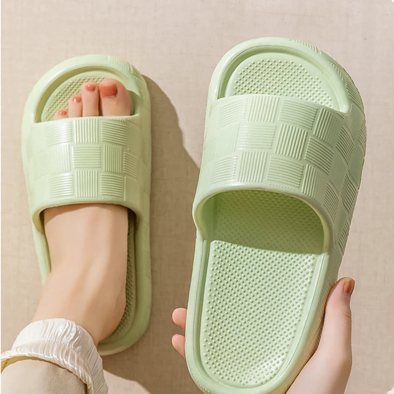 Soft Home Slippers Couple Summer Indoor Skid Proof Bathroom Sandals