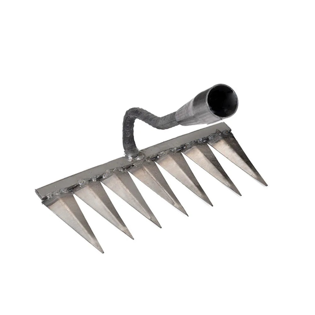 Weeding Hoe Rake Sharp Nail Harrow Grasping Rake Steel Loosening Soil Tool Tooth Garden Hand Rake Tool Agricultural Tools Zpaxo 7 Tooth