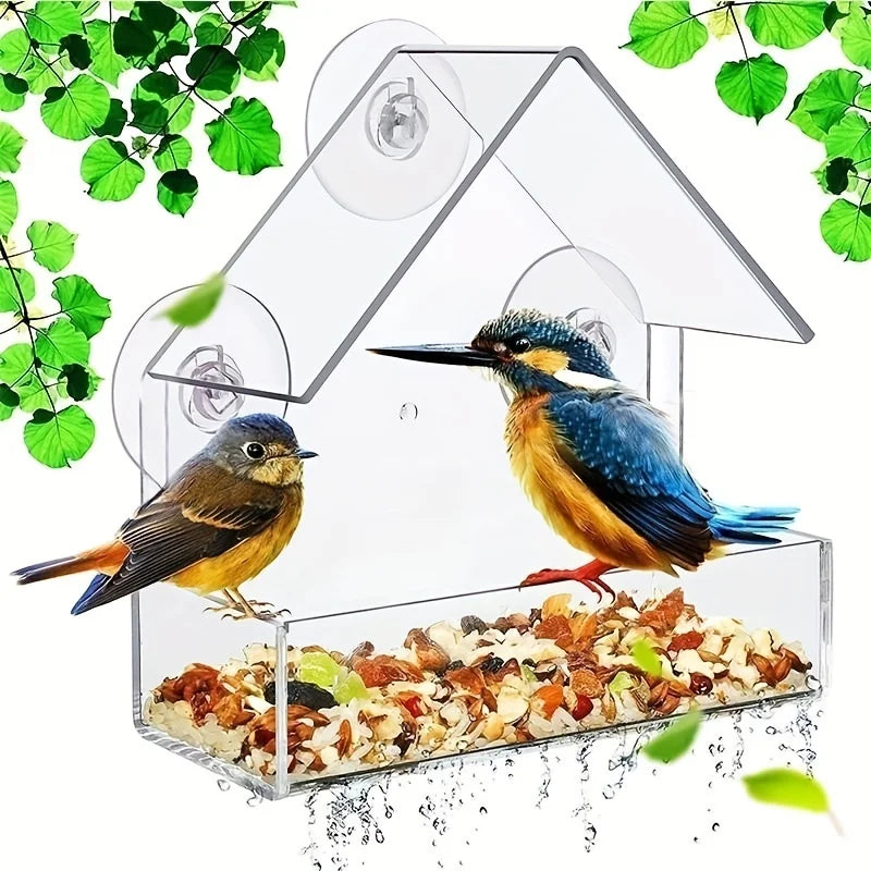 Window Bird Feeder Ultra-strong Suction Cup Weather-resistant Design