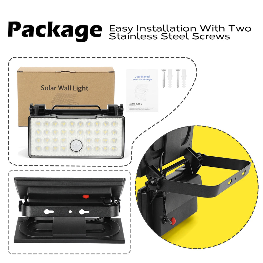 Outside Solar Camping Light Motion Sensor Lamp 3 Modes Powered Zpaxo