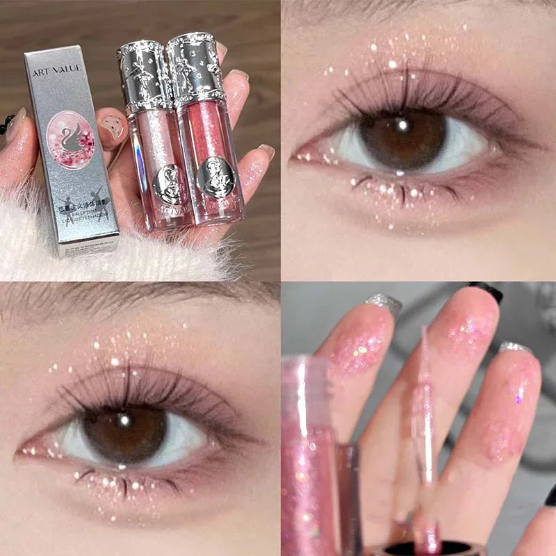 Liquid Eyeshadow Pearlescent Shimmer Long Lasting Monochrome Pearly Zpaxo 04