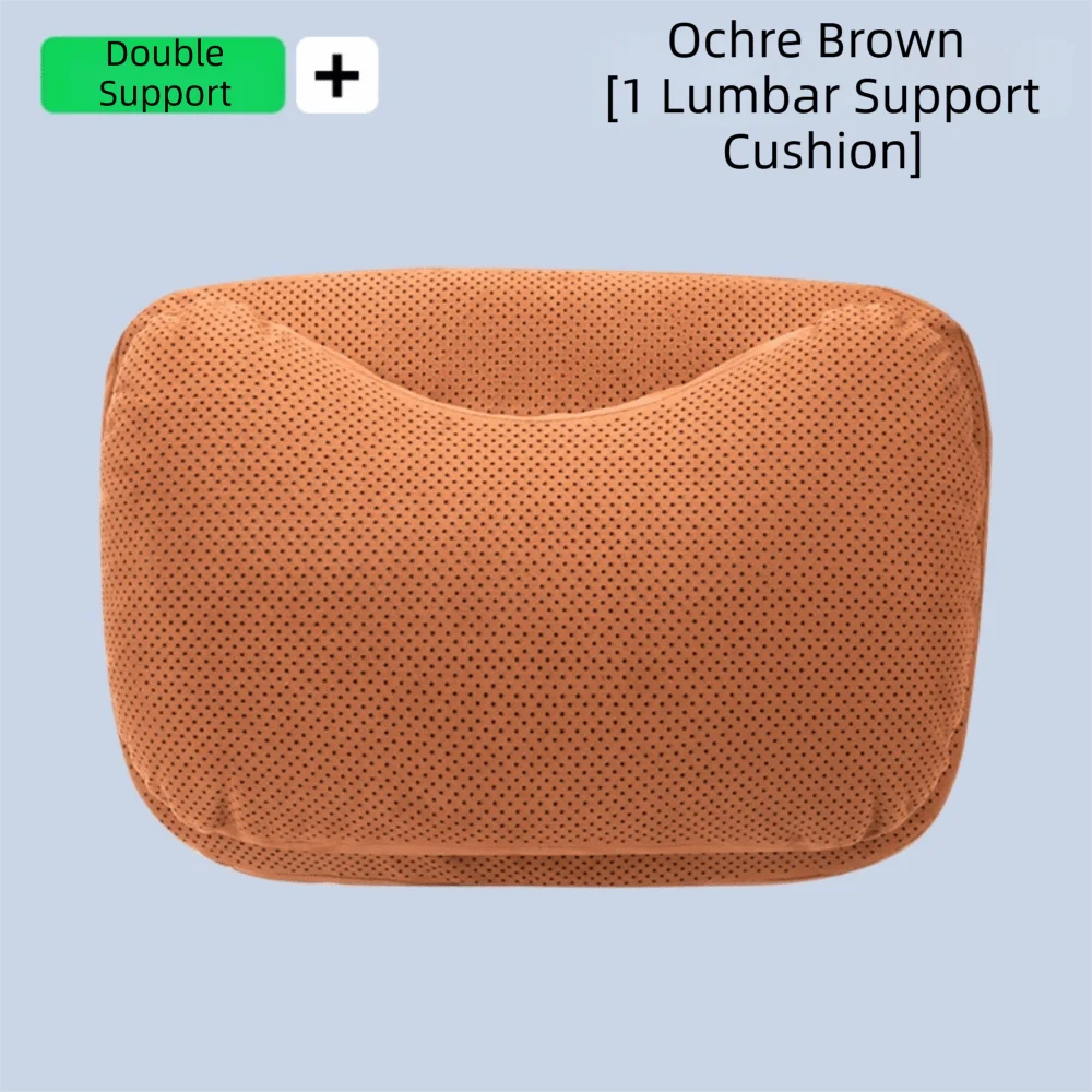 Suede Memory Cotton Car Neck Pillow Breathable Ergonomic Support Car Headrest Interior Accessories Travel Lumbar Support Cushion Zpaxo Style B1