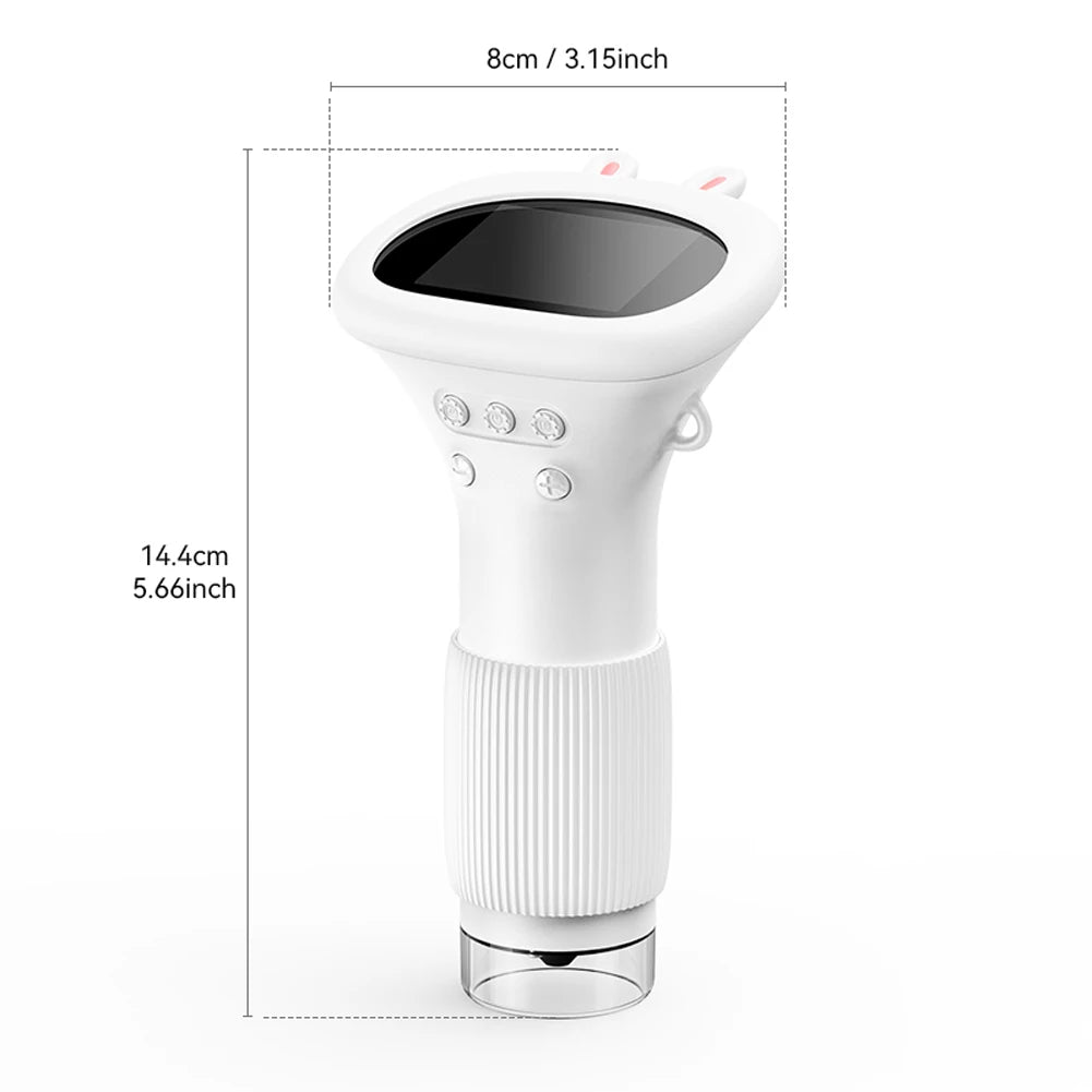 1000X Electronic Magnifier Camera 2 Inch IPS Screen Children Biological Insect Coin Magnifier 2MP Lens Mini Portable Microscopes Zpaxo WHITE