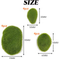3 Artificial Moss Rocks Decorative Green Covered Stones Fake Decor