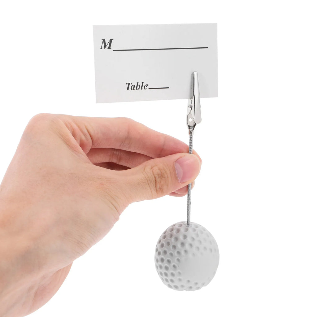 Golf Ball Name Card Holders Premium Table Place Clips Photo Stand