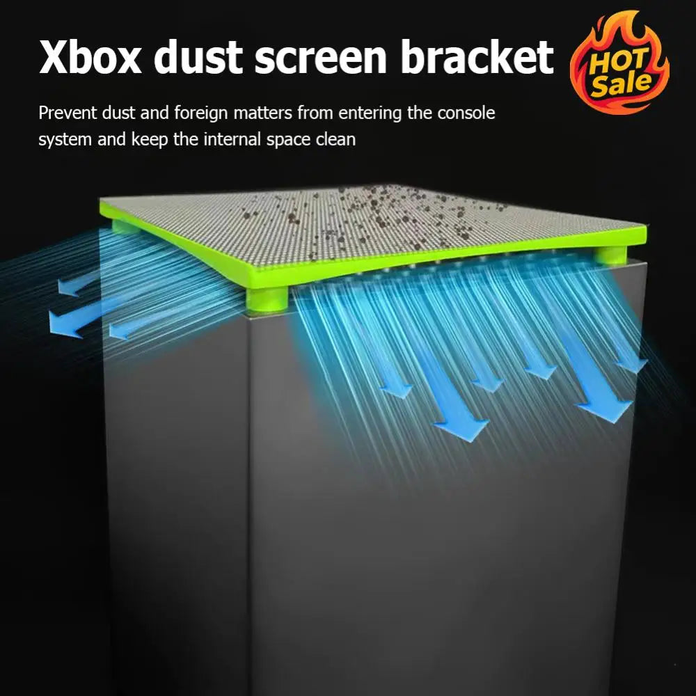Dustproof Vent Cover PVC Dust Cover Set with 4 Silicone Plugs Top Dust Filter Cover Holder for Xbox Series X Zpaxo