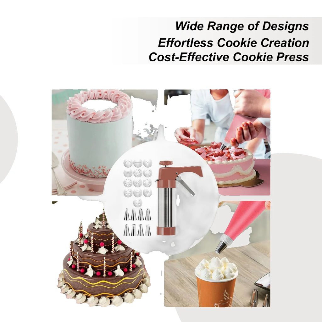 Cookie Press Baking Manual Heavy Duty Stamp Maker Machine Kitchen