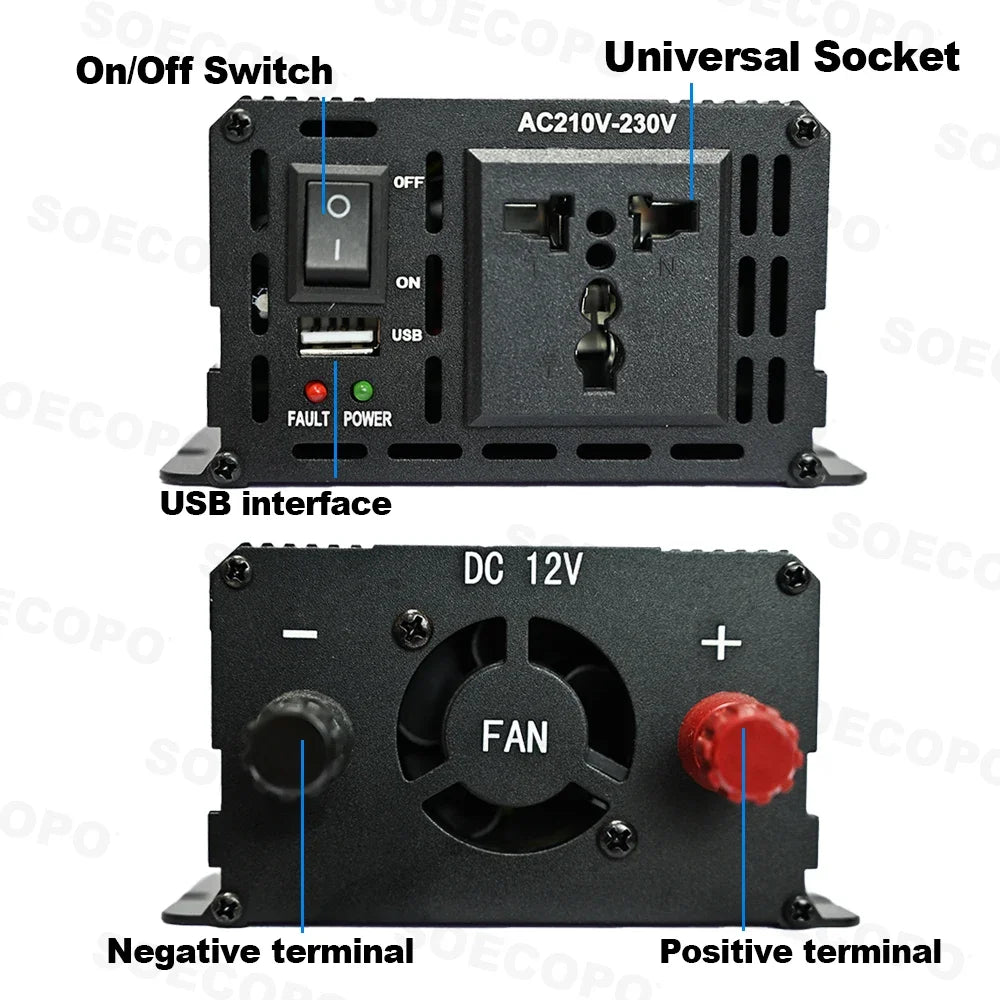 SOECOPO 7000W Solar Power System 12V 110V 220V AC 100A Controller