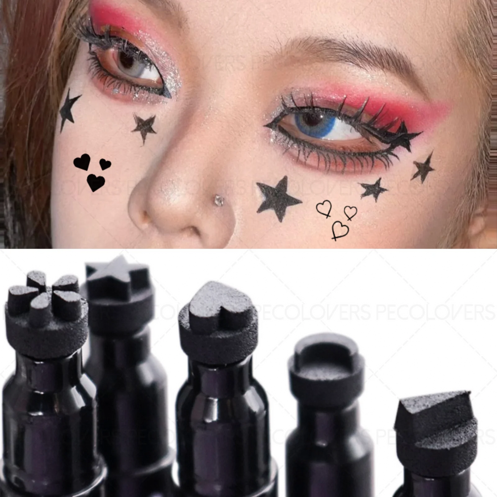 1PC 2-in-1 Waterproof Eyeliner - Quick Drying, Smooth, Anti-smudge, Beginner-friendly, Suitable for Halloween Christmas Makeup Zpaxo