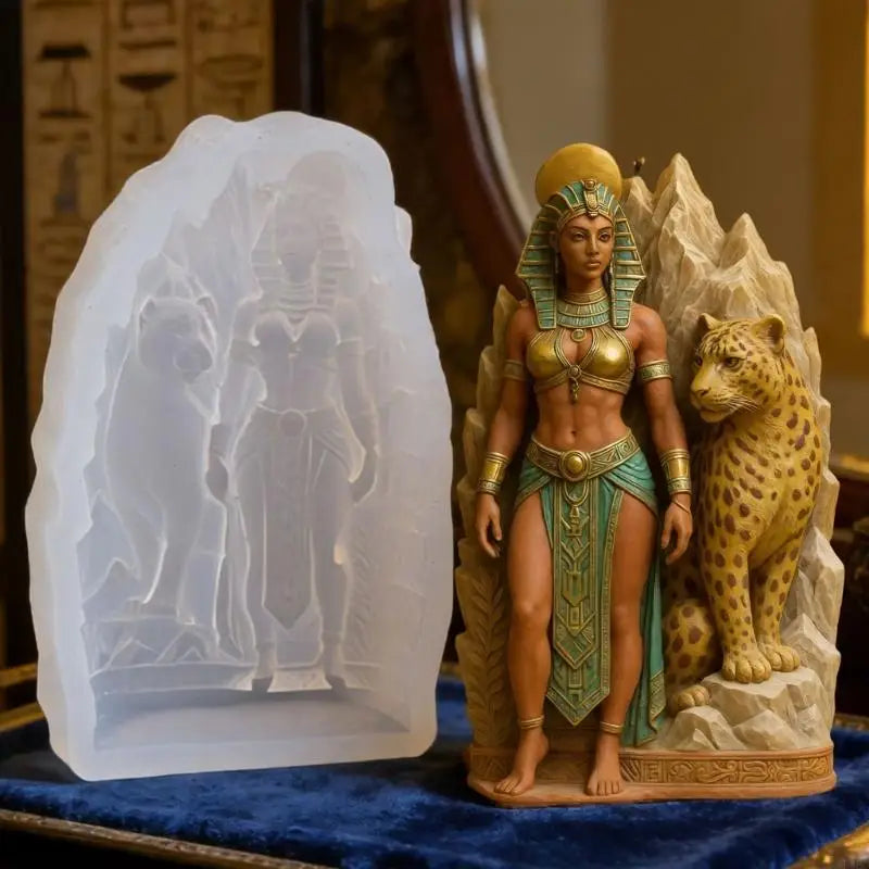 Egypt Lady Statue Silicone Molds Making Soap Home Decoration