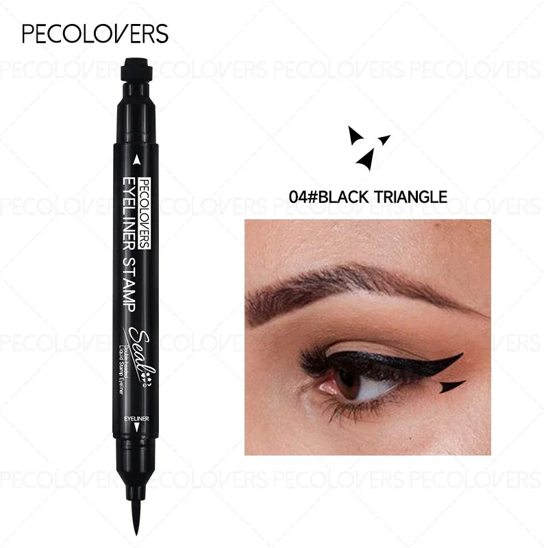 1PC Liquid Eyeliner Stamp - Waterproof, Slim Gel Felt Tip with Heart, Star, Triangle & Flower Shapes for Creative Eye Makeup Zpaxo 04
