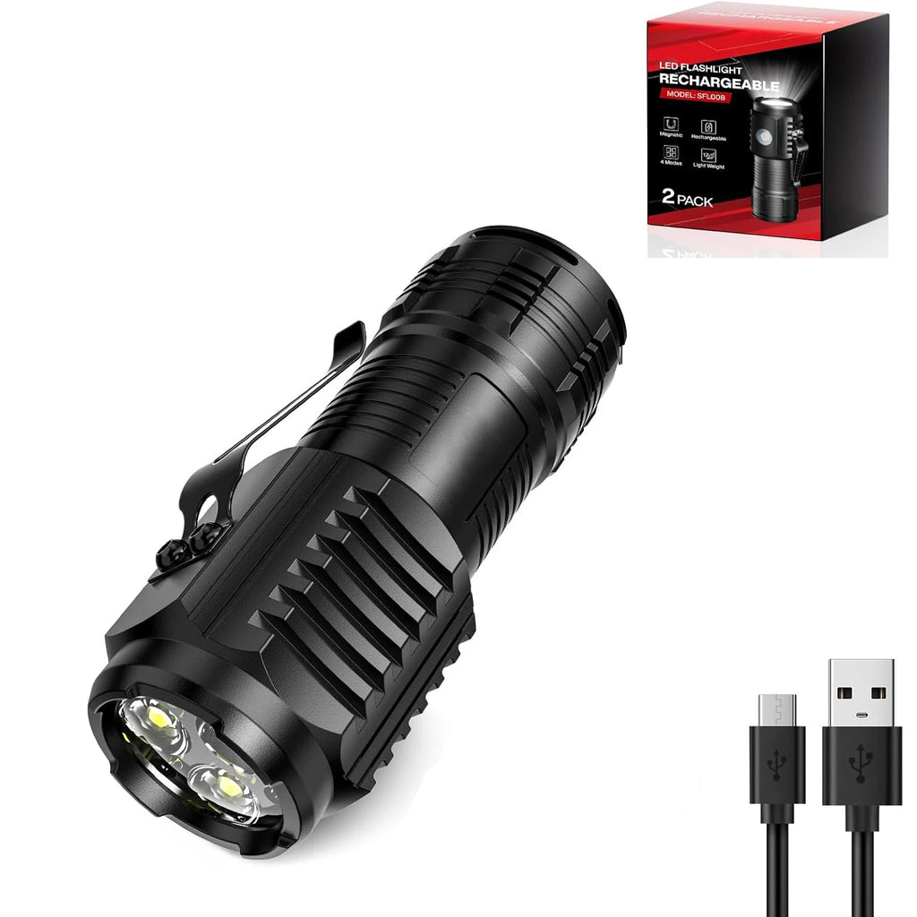 Mini LED Flashlight – USB-C Rechargeable 1000 Lumen Torch