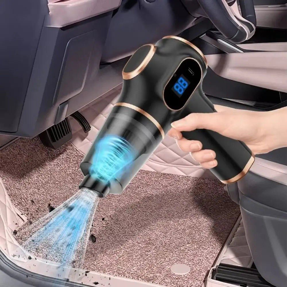 120W High Suction Car Vacuum Cleaner LCD Display Dual Use Wireless Vacuum Cleaner Strong Suction 4500Pa High Power Zpaxo