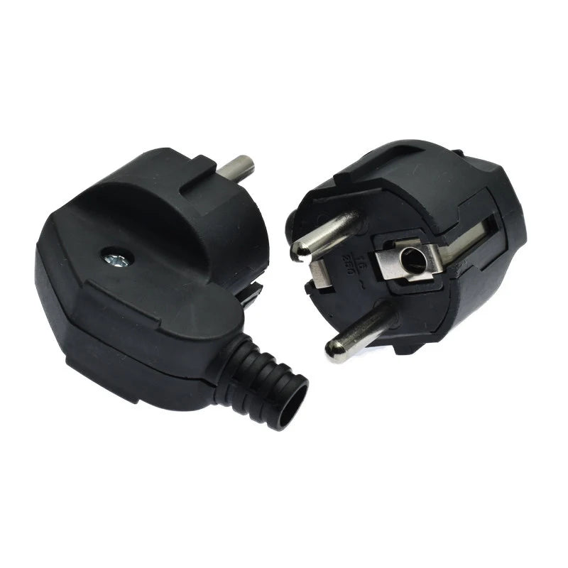Repalcement EU AC Outlet Spain Korea Rewireable Socket Outlet Male Female Wiring Plug Extension Cord Cable Connector Power Cable Zpaxo