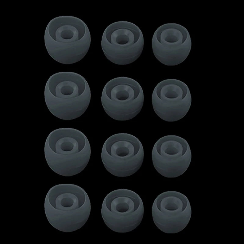 6 Pairs Silicone Rubber Earplug Ear Pads Universal In-ear Earphone