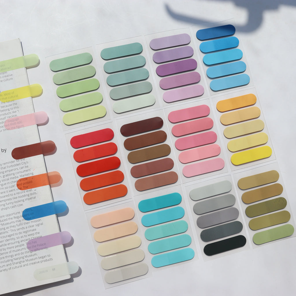 100sheets Transparent Sticky Notes Self-Adhesive BookMarker Annotation Reading Book Clear Tab Kawaii Cute Stationery Zpaxo