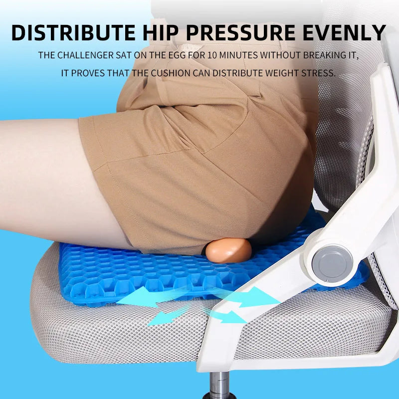 Gel Seat Cushion Summer Breathable Honeycomb Design Pressure Relief