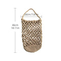 Wicker Weave Storage Basket Wall-mounted Vegetable Basket Fruit Sundry Basket Kitchen Storage Home Decoration Organizer Zpaxo L