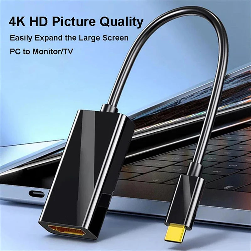 Type C to HDTV Adapter USB 3.1 4K@30Hz HUB HDTV Converter Cable For iPhone 15 TV Converter For MacBook iPad Samsung Laptops PC Zpaxo
