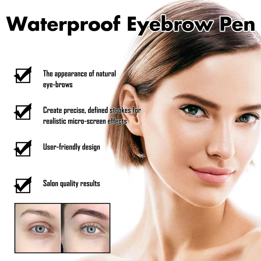 4 Point Eyebrow Pencil 4 Prong Tip Eyebrow Pen 4 Fork Eyebrow Pencil Waterproof Liquid Eyebrow Pencil Long Lasting Like Real Zpaxo
