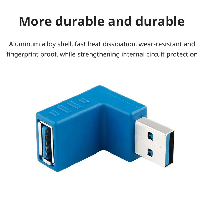 Newest USB Male Female Left Angle 90 Degree Turn Adapter USB3 0 Elbow Zpaxo