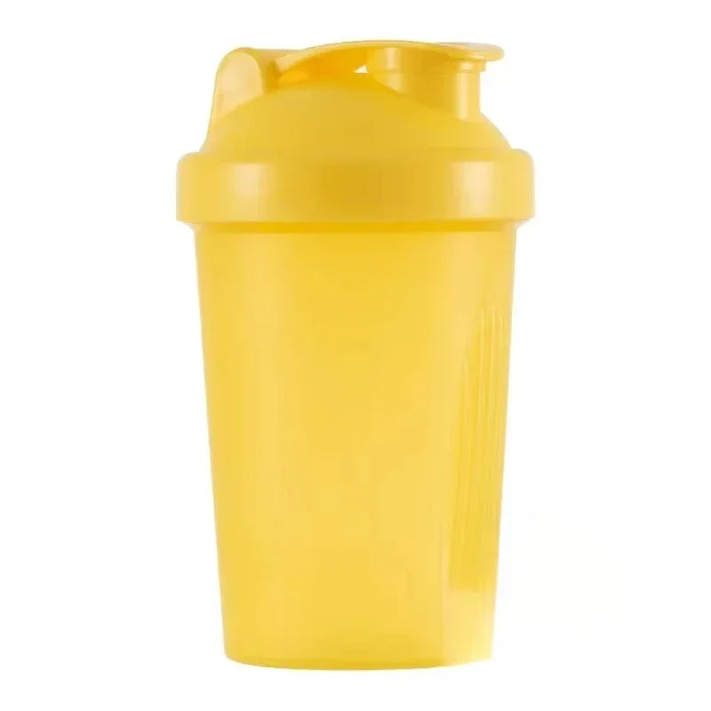 Hot 1-7PCS 400ML Blender Shaker Bottle with Scale Protein Shakes Leakproof for Powder Workout Gym Sport Mixing Cup Water Bottle Zpaxo YELLOW