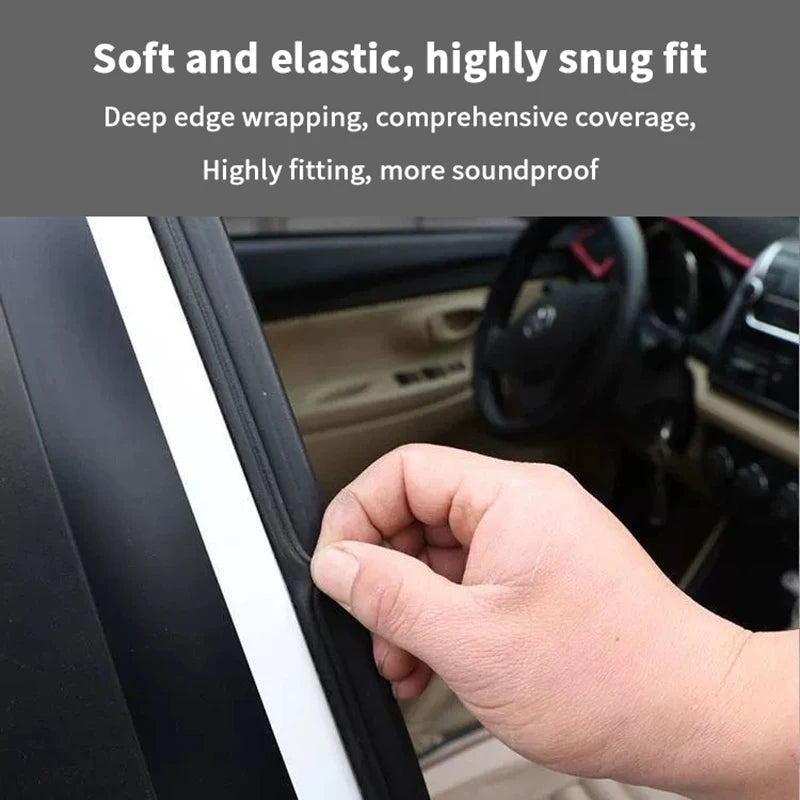 5M Universal Rubber Car Door Seal Strip – Soundproof Weatherstrip