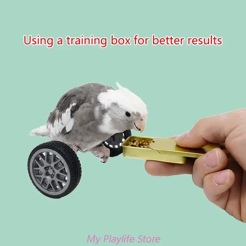 Parrot Training Balancing Bike Toy Interactive Row Roller Bird Cage Toy Cockatiels Training Birds Cage Sports Supplies Zpaxo