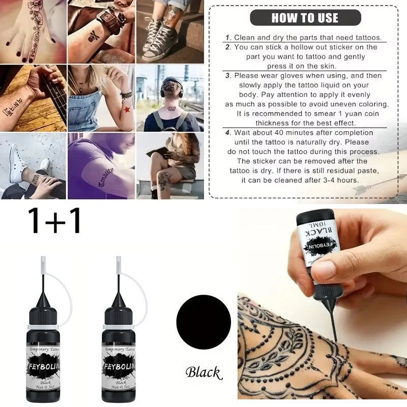 1 Tattoo Juice Paste Temporary Body Art Painting Cream Easy-to-use Zpaxo