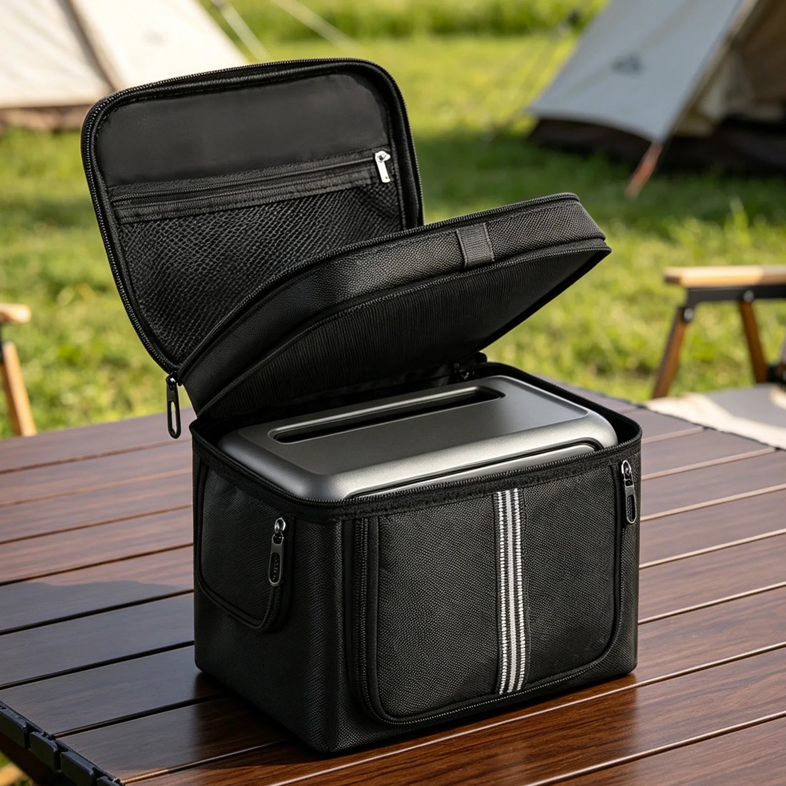 Portable Carrying Bag for BLUETTI Elite 30 V2 Outdoors Travel Power Station Storage Case with Multi-Pockets Waterproof w/ Straps Zpaxo
