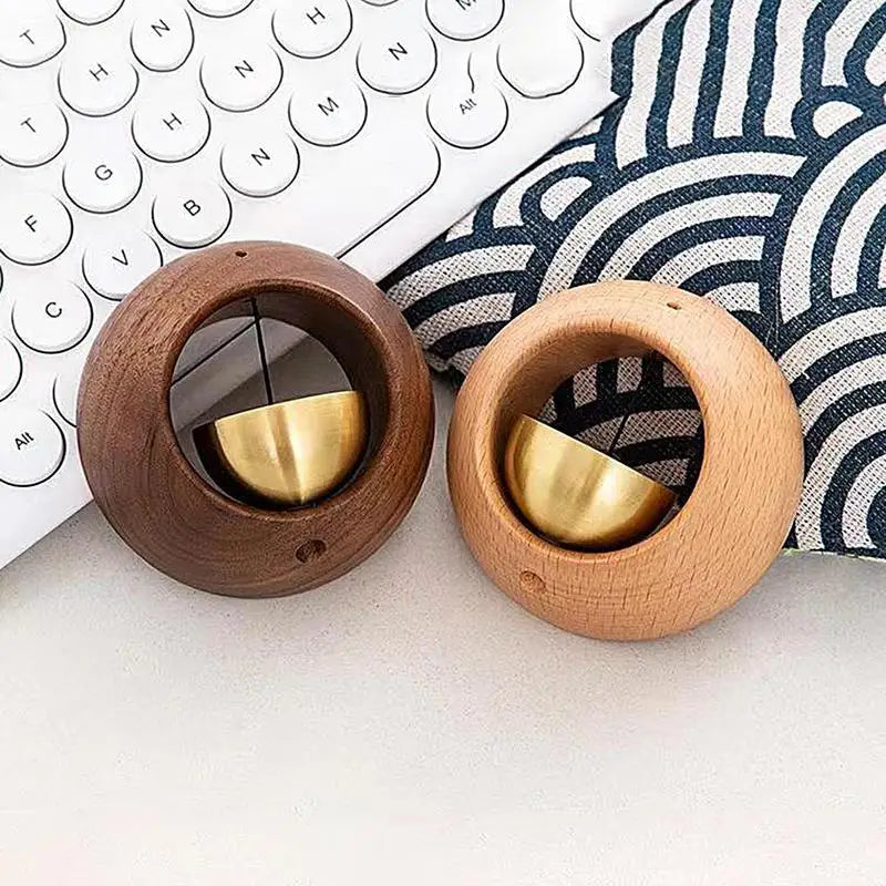 Magnetic Japanese Wooden Wind Chimes Wireless Doorbell Entrance Door