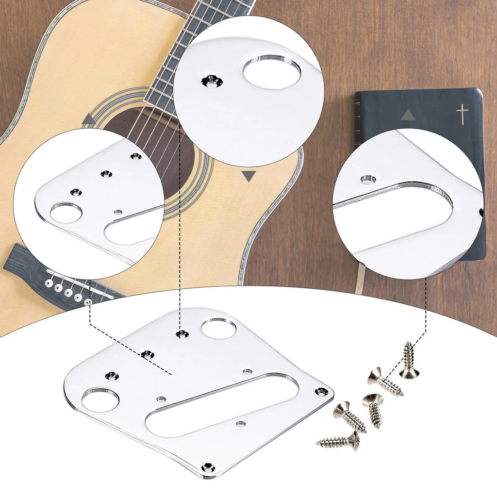 Guitar Tremolo Bridge Plate – B50 Metal Replacement Adapter Guitar Bridge Part Zpaxo
