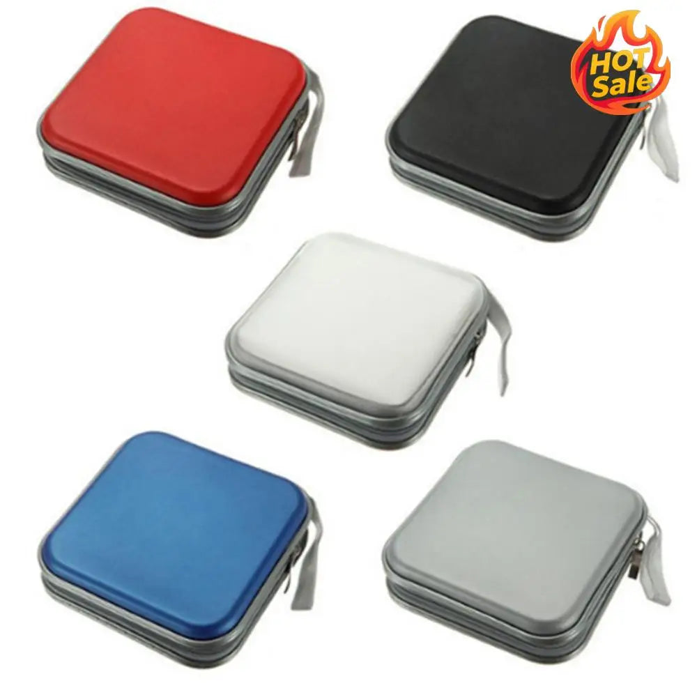 Portable 40Pcs Disc CD DVD Wallet Storage Organizer Case Boxes Holder CD Sleeve Hard Bag Album Box Cases with Zipper Zpaxo