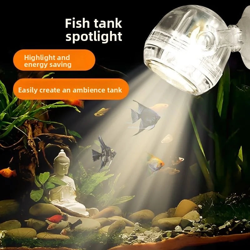 Color-Changing LED Aquarium Spotlight | USB Waterproof Fish Tank Light