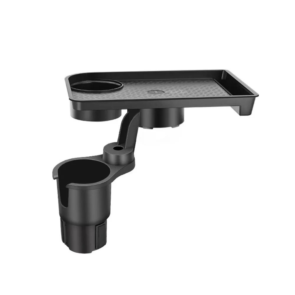 with Tray Car Cup Holder Expander Anti Slip Adjustable Base Center Console Cup Holder 360-Degree Rotation Stretchable Zpaxo Black