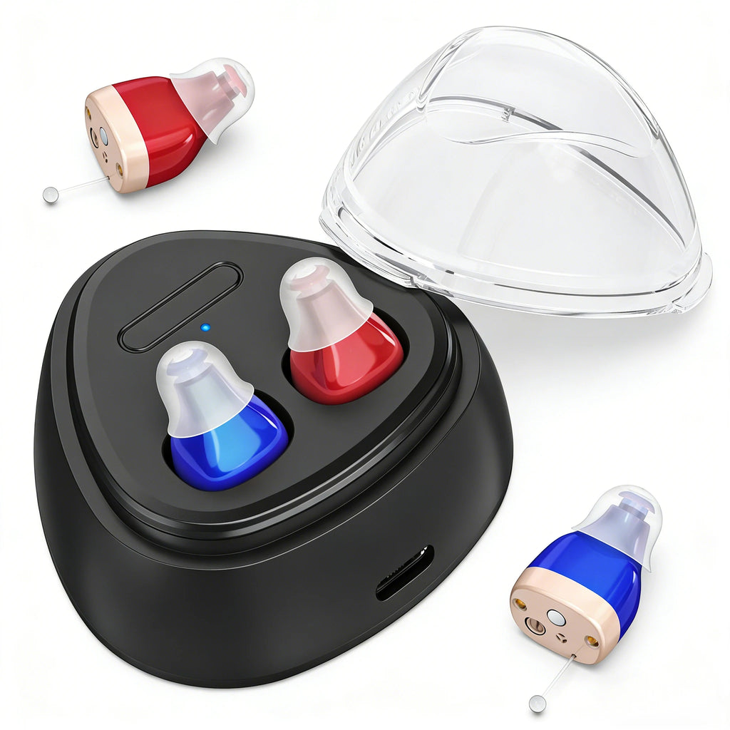 Hearing Amplifier Earbuds Rechargeable Aids Charging Case Specially