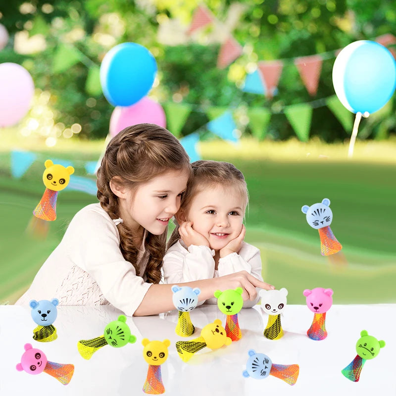 10/20PCS Cartoon Mini Animal Jumping Doll Games Toys for Kids Birthday Party Favors Goodie Bag Piniata Fillers Baby Shower Gift Zpaxo