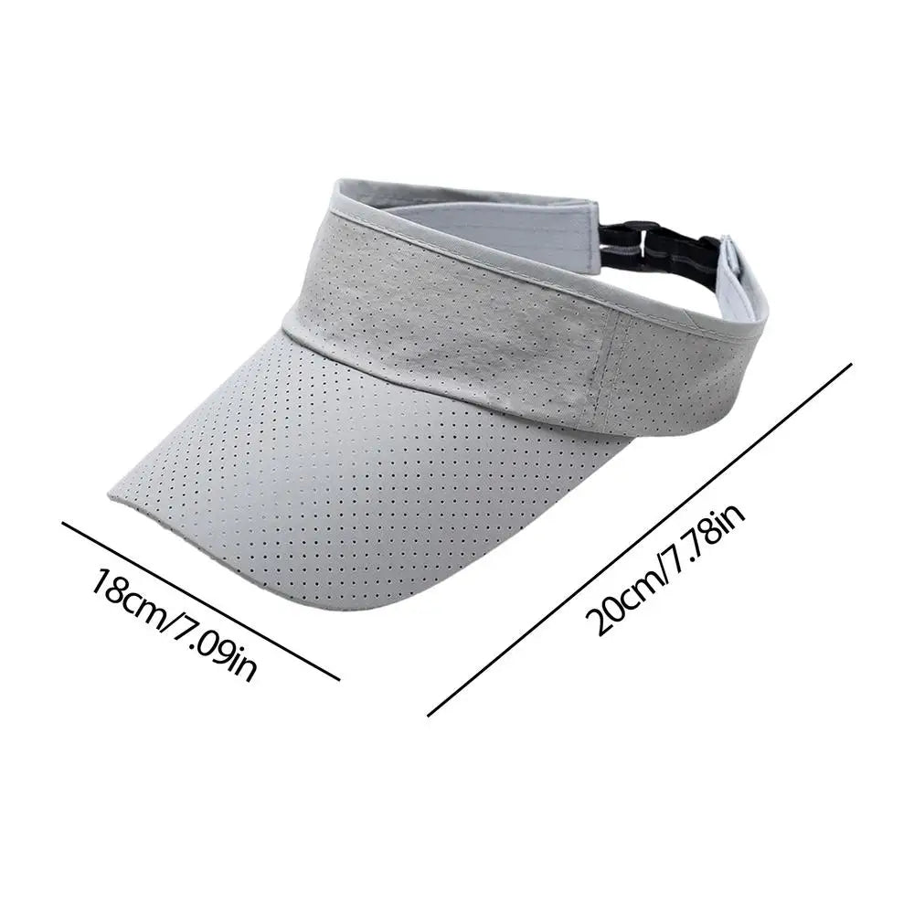 Sun Hats Men Women Cotton Adjustable Visor UV Protection Top Empty Solid Sport Tennis Golf Running Sunscreen Baseball Caps Zpaxo Gray