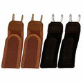 1/2/4PC Buckle-Free Elastic Waist Belt with Metal Hook Adjustable Invisible No-Buckle Design for Men Women Work Travel Outdoor ﻿ Zpaxo Brown and Black 4PCS